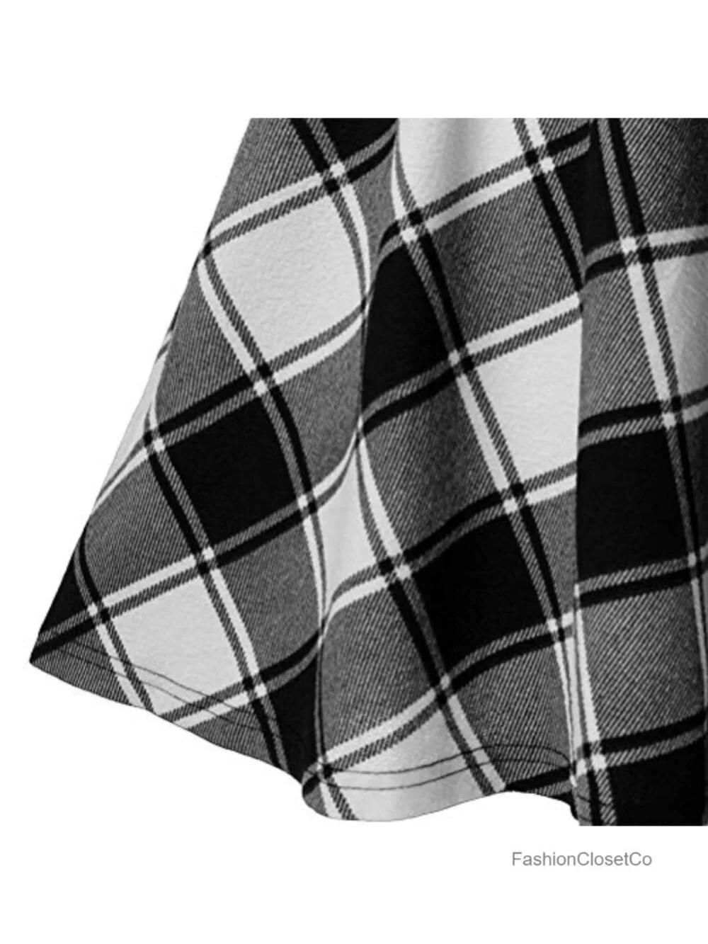 Women's High Waist Plaid Mini Skirt Pleated A-Line Cotton Tie Front